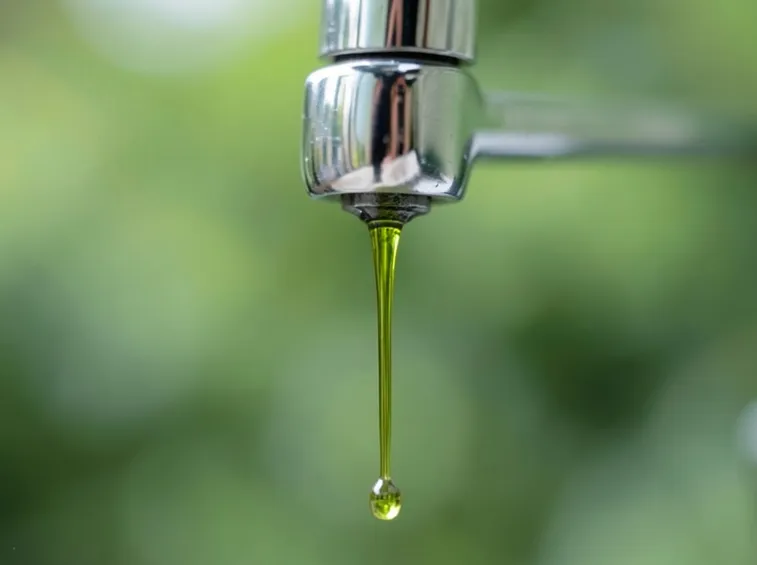 olio di oliva in fase di produzione