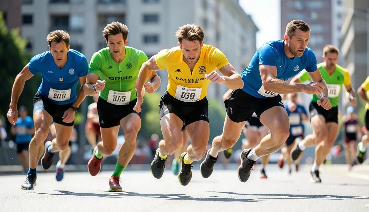 partenza competizione duathlon
