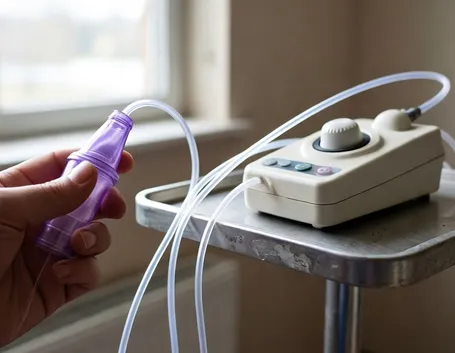 Una donna esegue una spirometria
