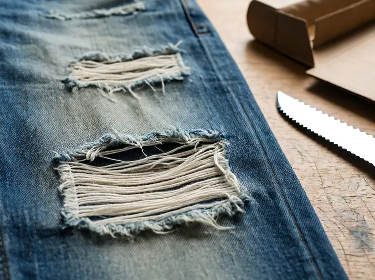 Strappi ai jeans sfilati